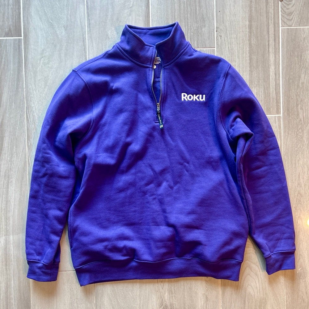 Roku Men's Zip-Up Purple Sweater
